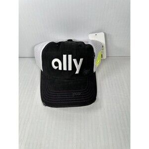 Ally #48 Hendrick Motorsports Hat Mesh Adjustable Black White Distressed NEW